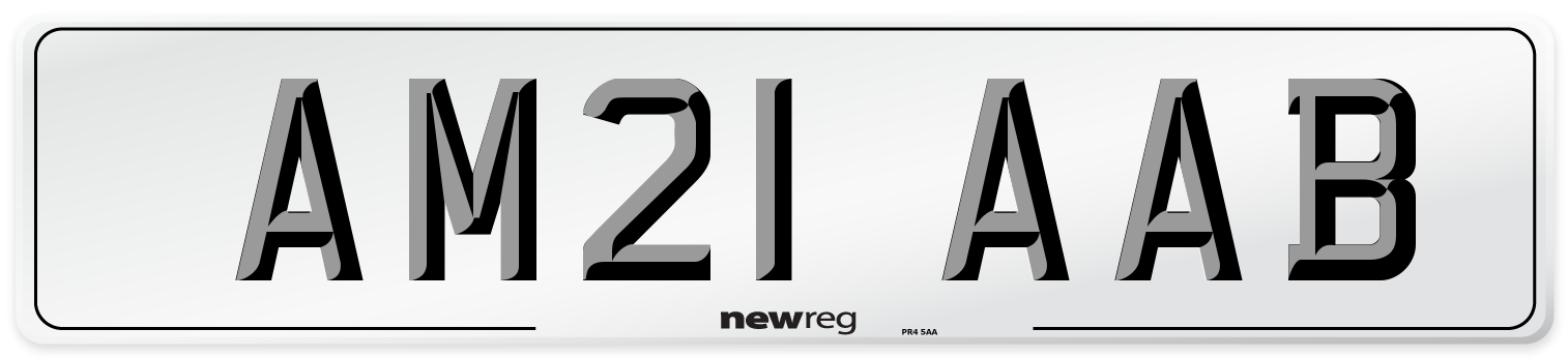 AM21 AAB Number Plate from New Reg